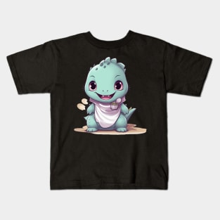 Baby Cute turquoise Godzilla Kids T-Shirt